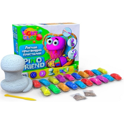 Комплект лек скачащ пластелин TM Moon Light Clay  с пенапластова фигура за основа .