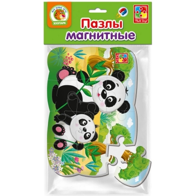 Мек магнитен пъзел Пандички 